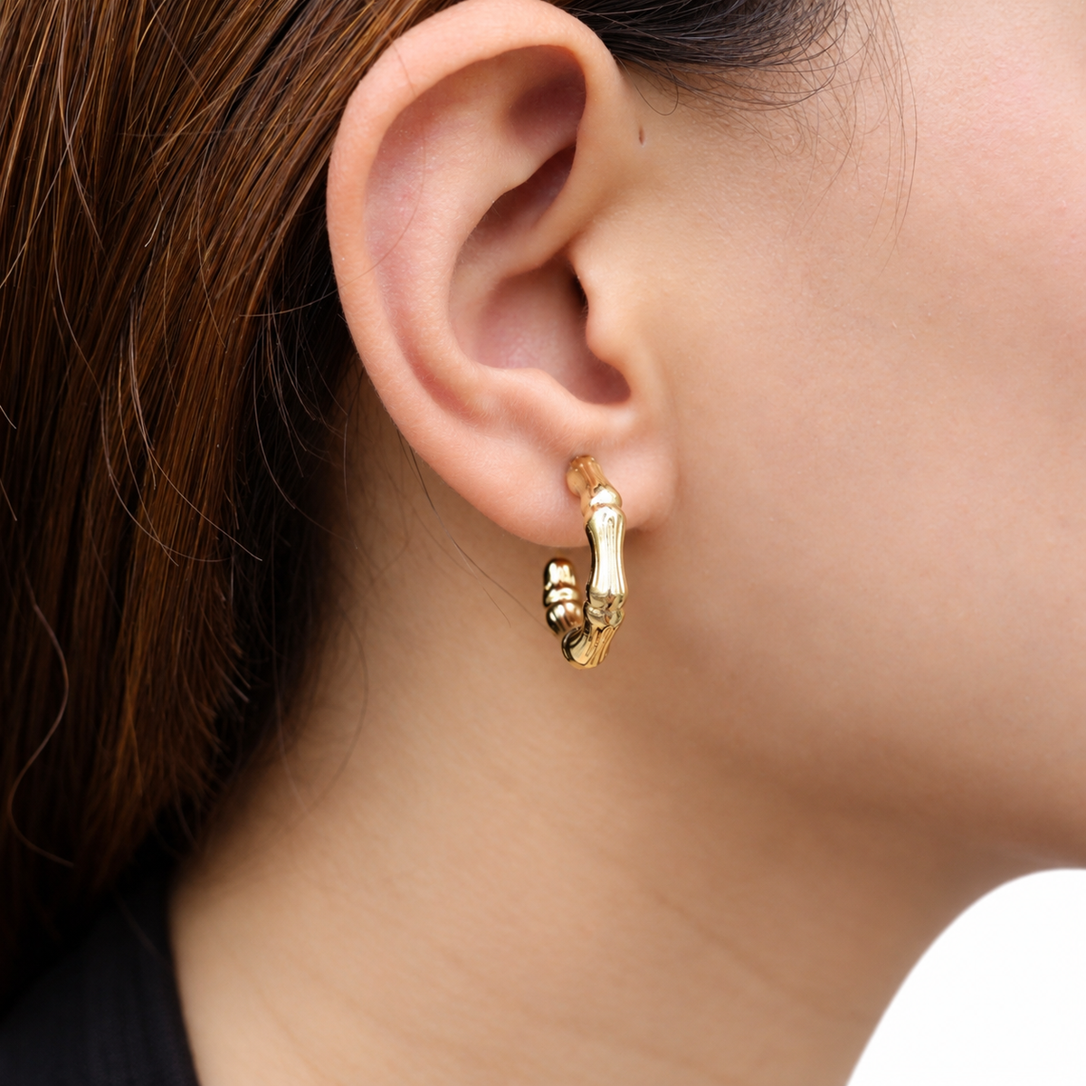 Textured Bamboo Hoops