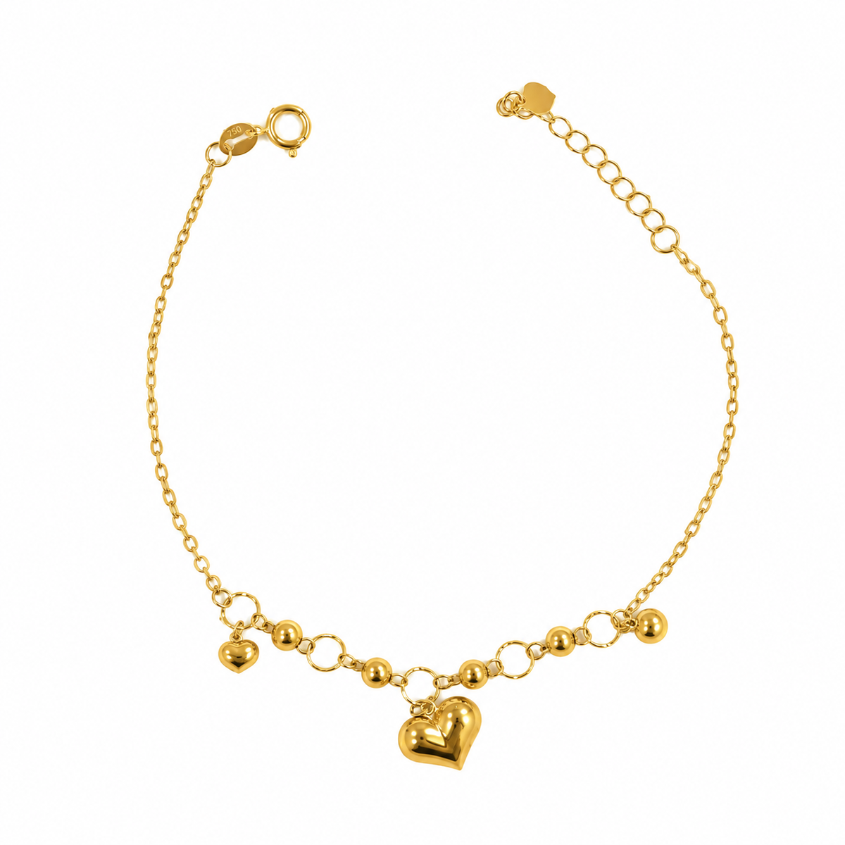 Heart Bead Dangler Bracelet
