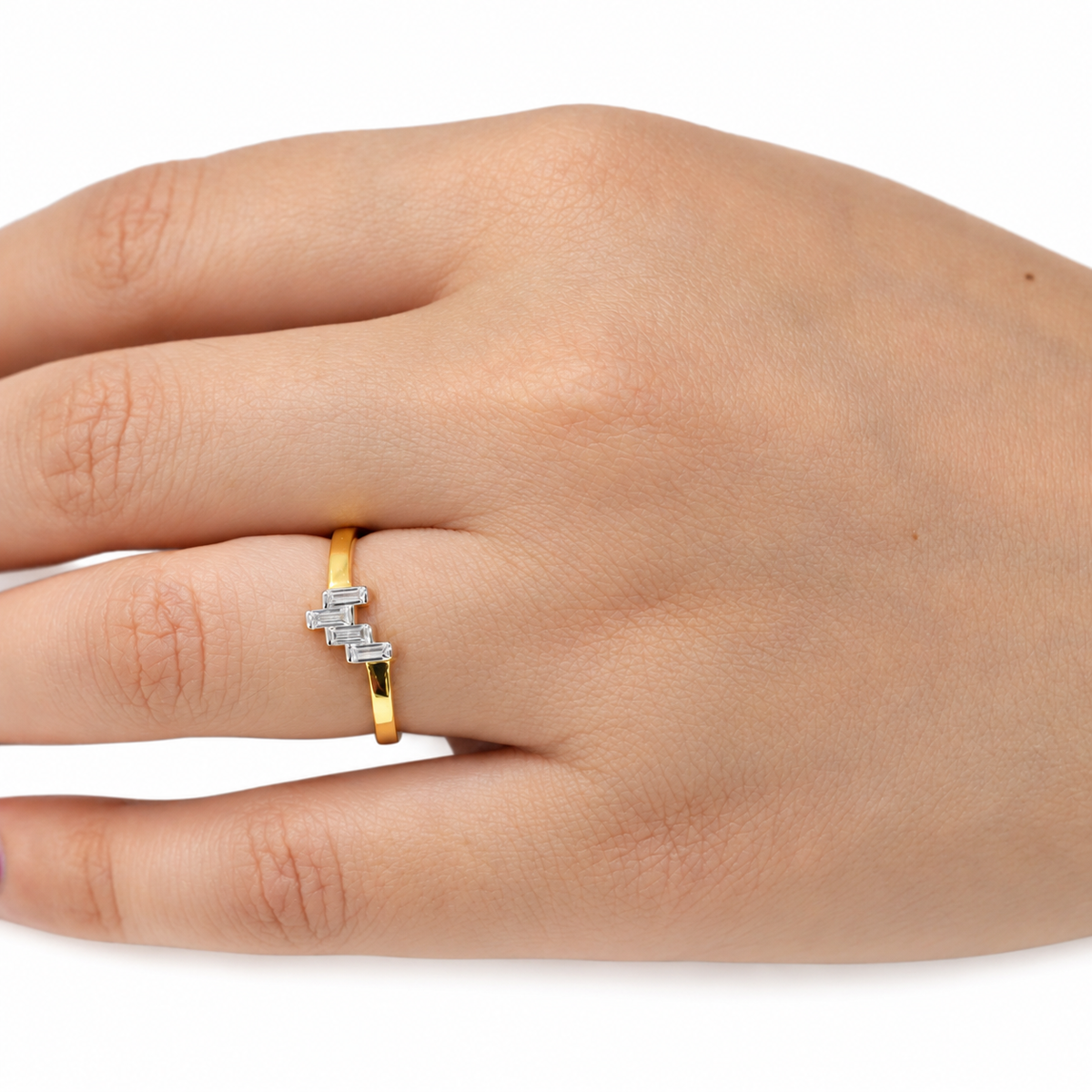 Quad Baguette Ring | 9k | Size 13