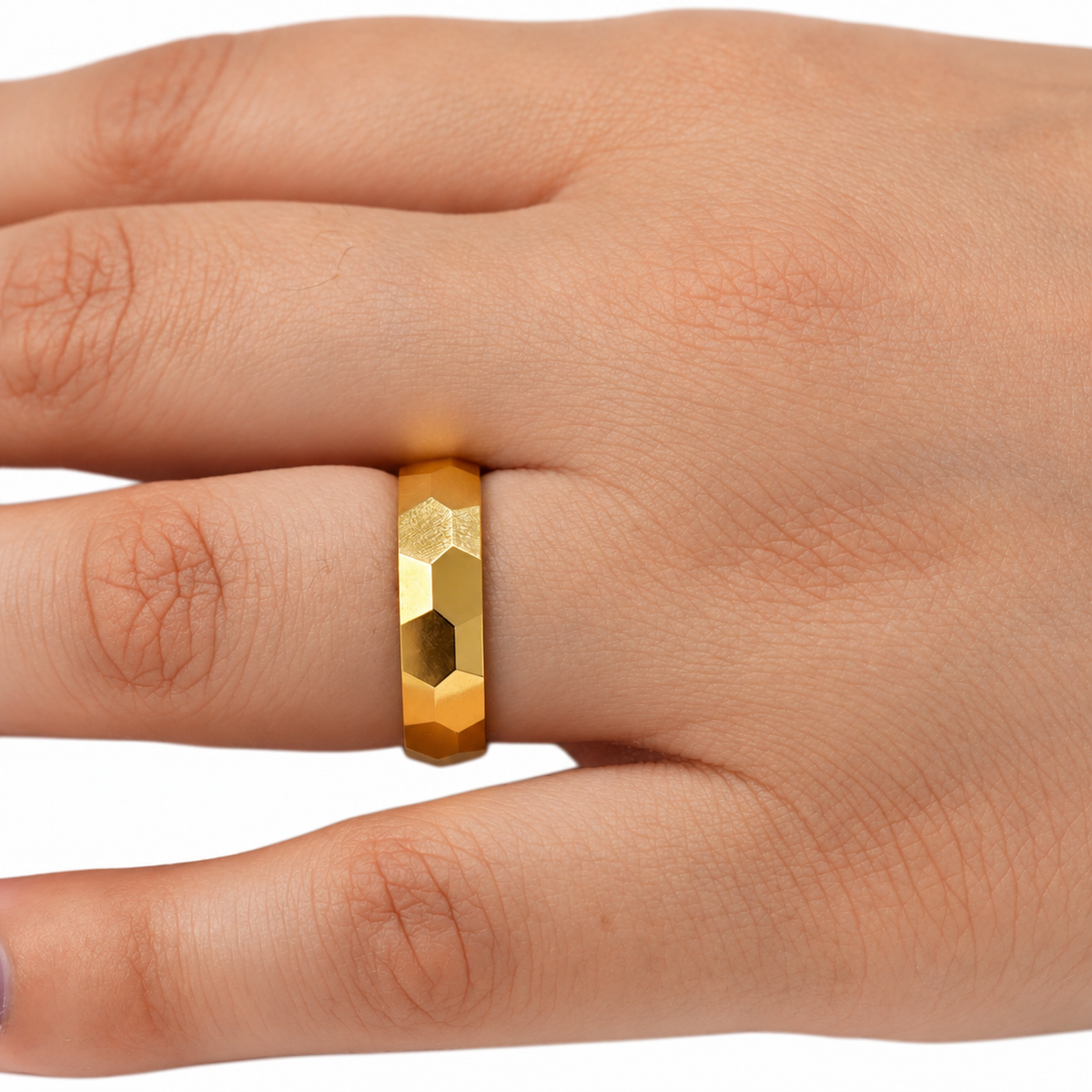 Thick Rhombus Band | 9k | Size 19