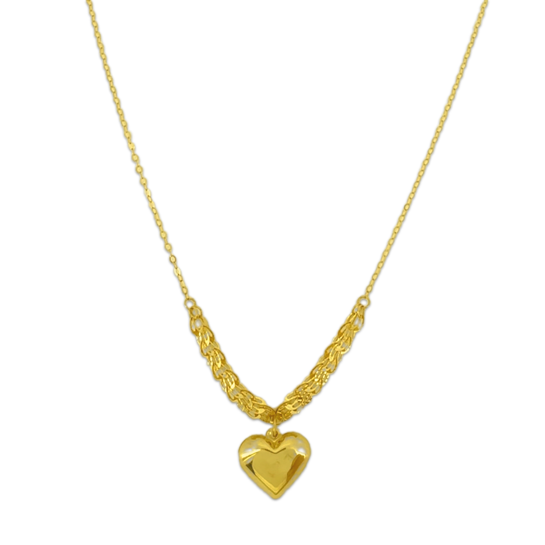 Cluster Link Heart Necklace