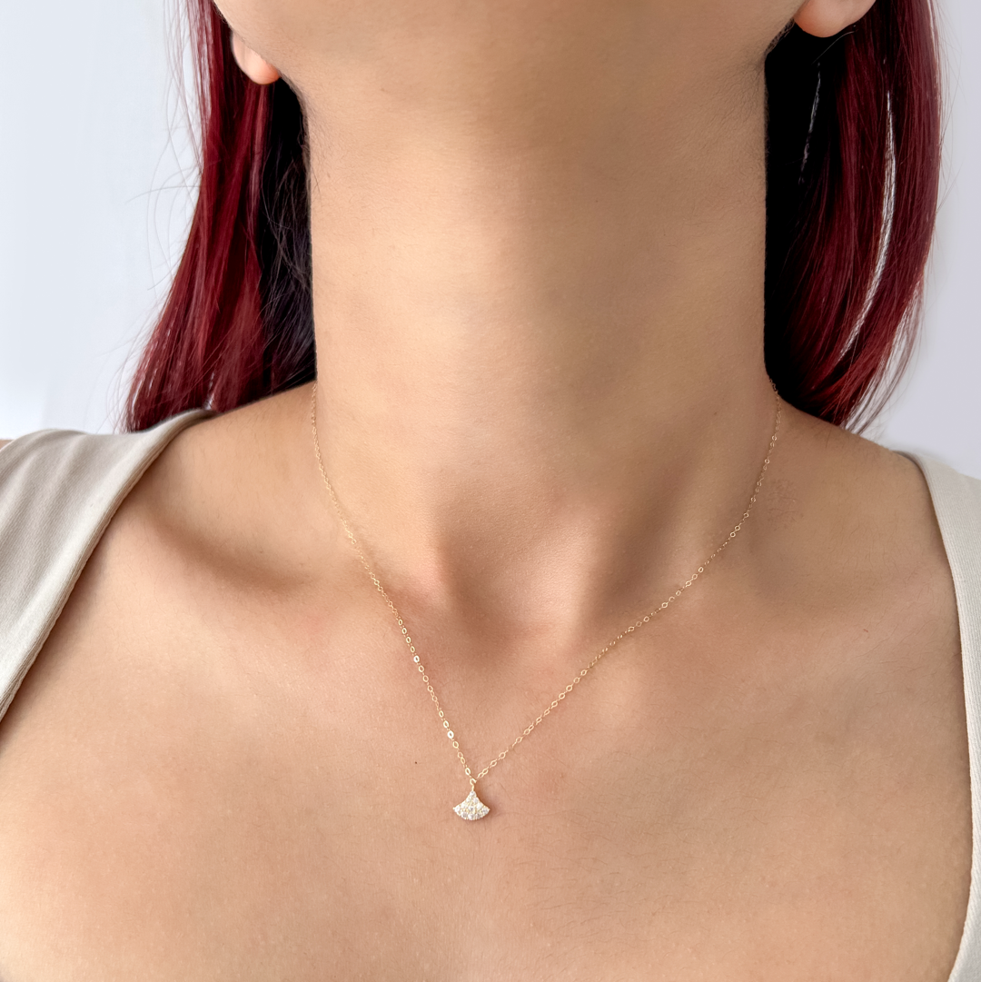 Crystal Fan Necklace