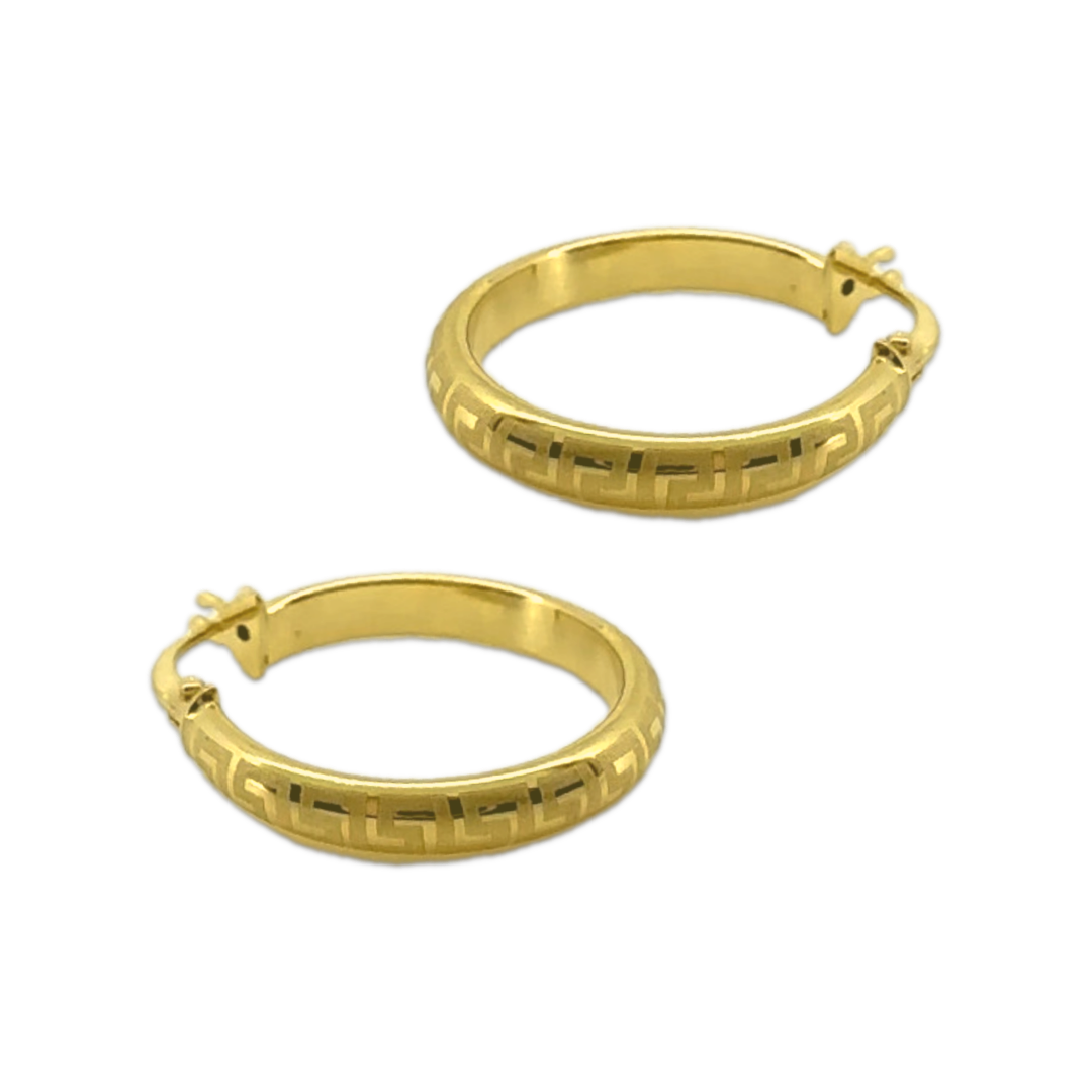 Curved Meander Round Hoops