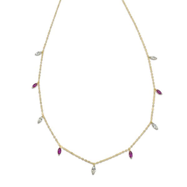 Dual Marquise Crystal Necklace