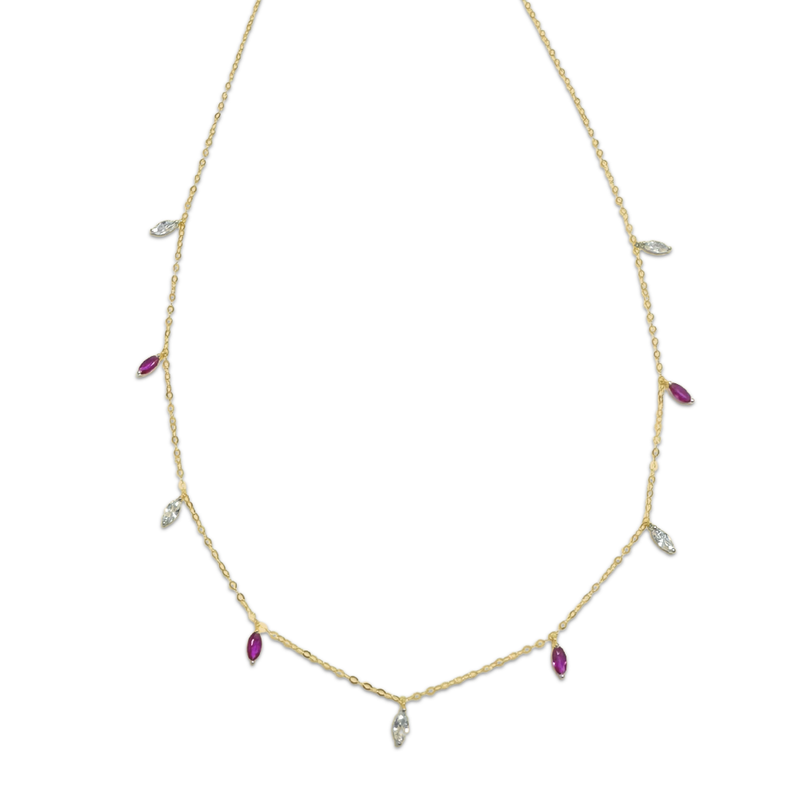 Dual Marquise Crystal Necklace