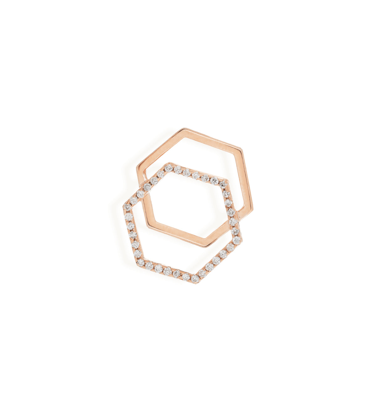 gold diamond earrings for women in rose gold colour