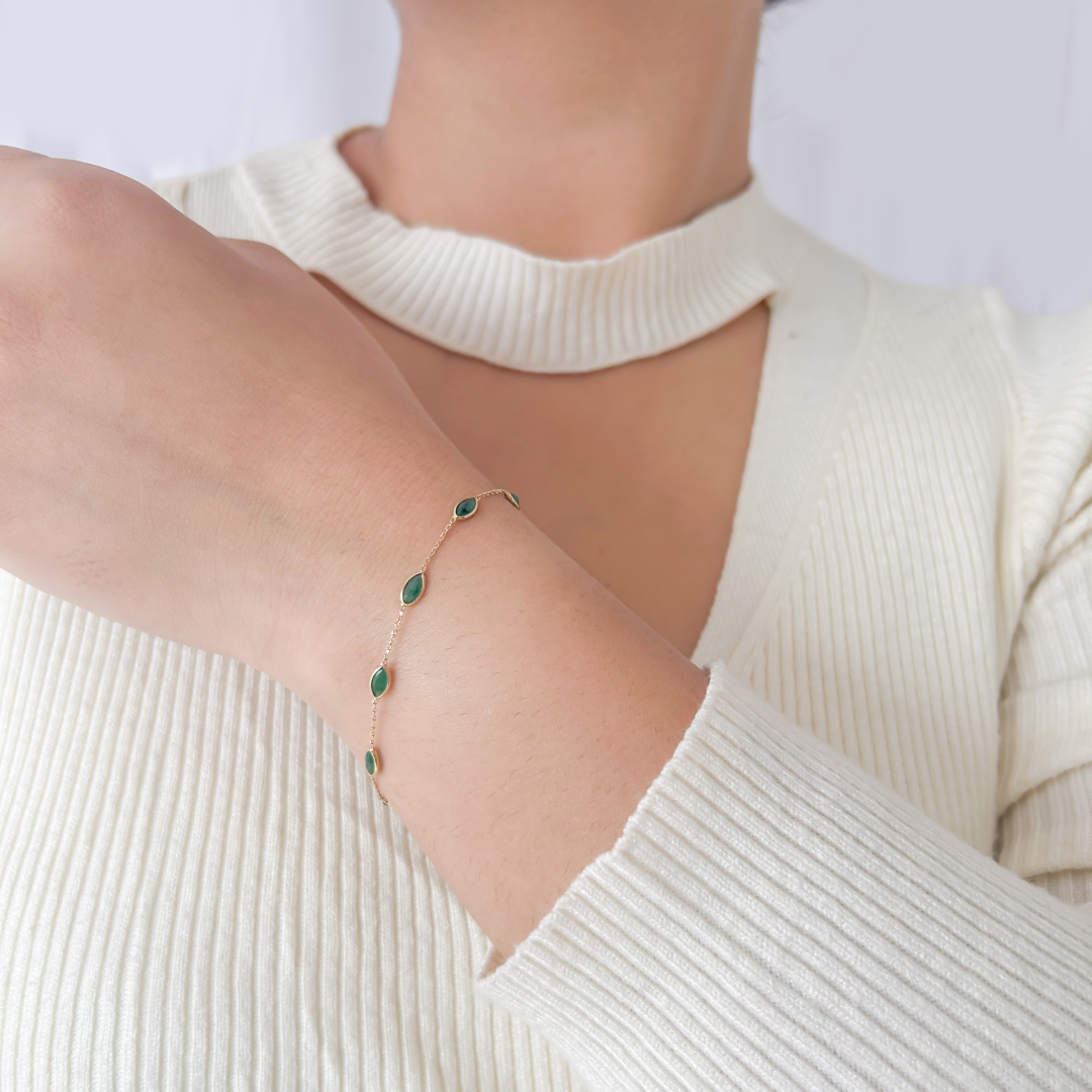 Emerald Marquise Bracelet