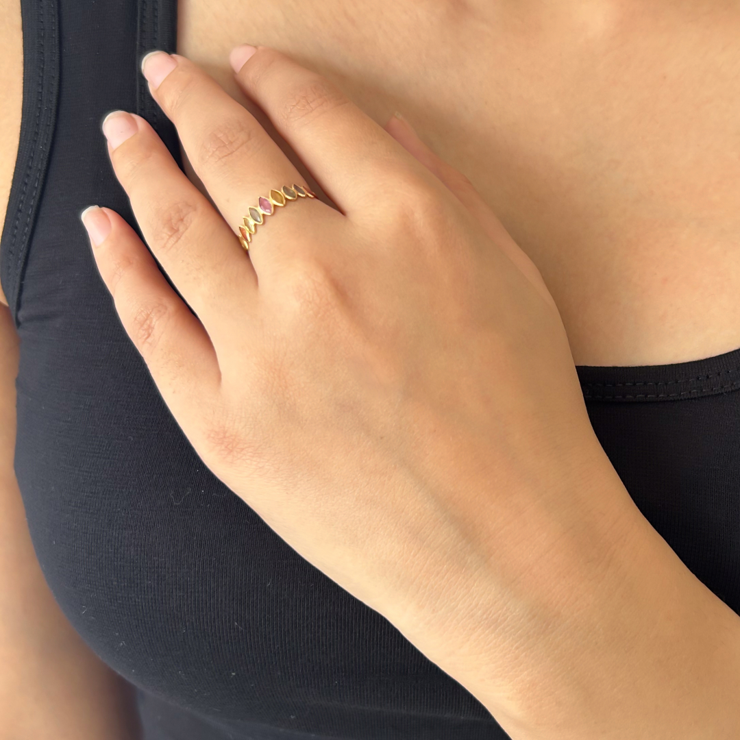 Multi Sapphire Marquise Band