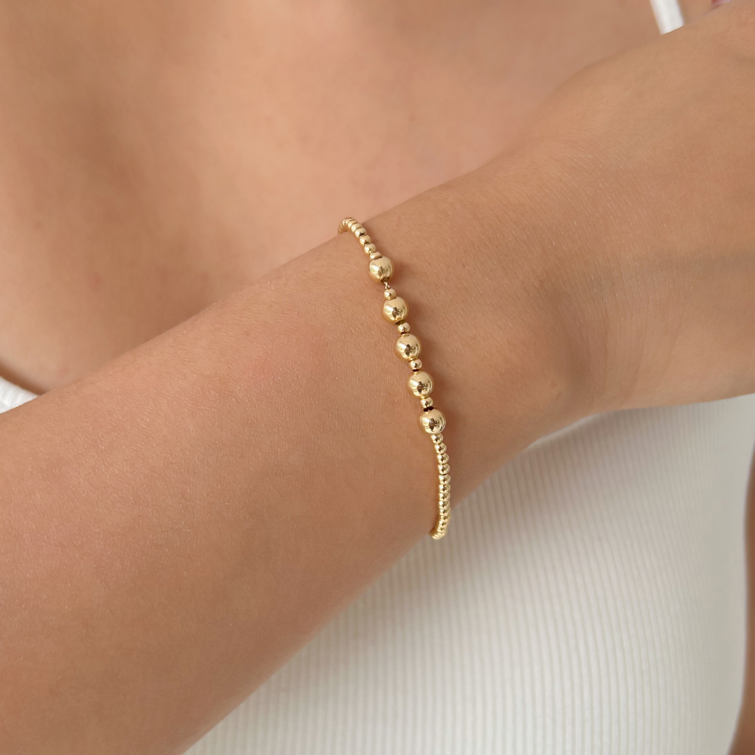 Bold Gold Sphere Bracelet