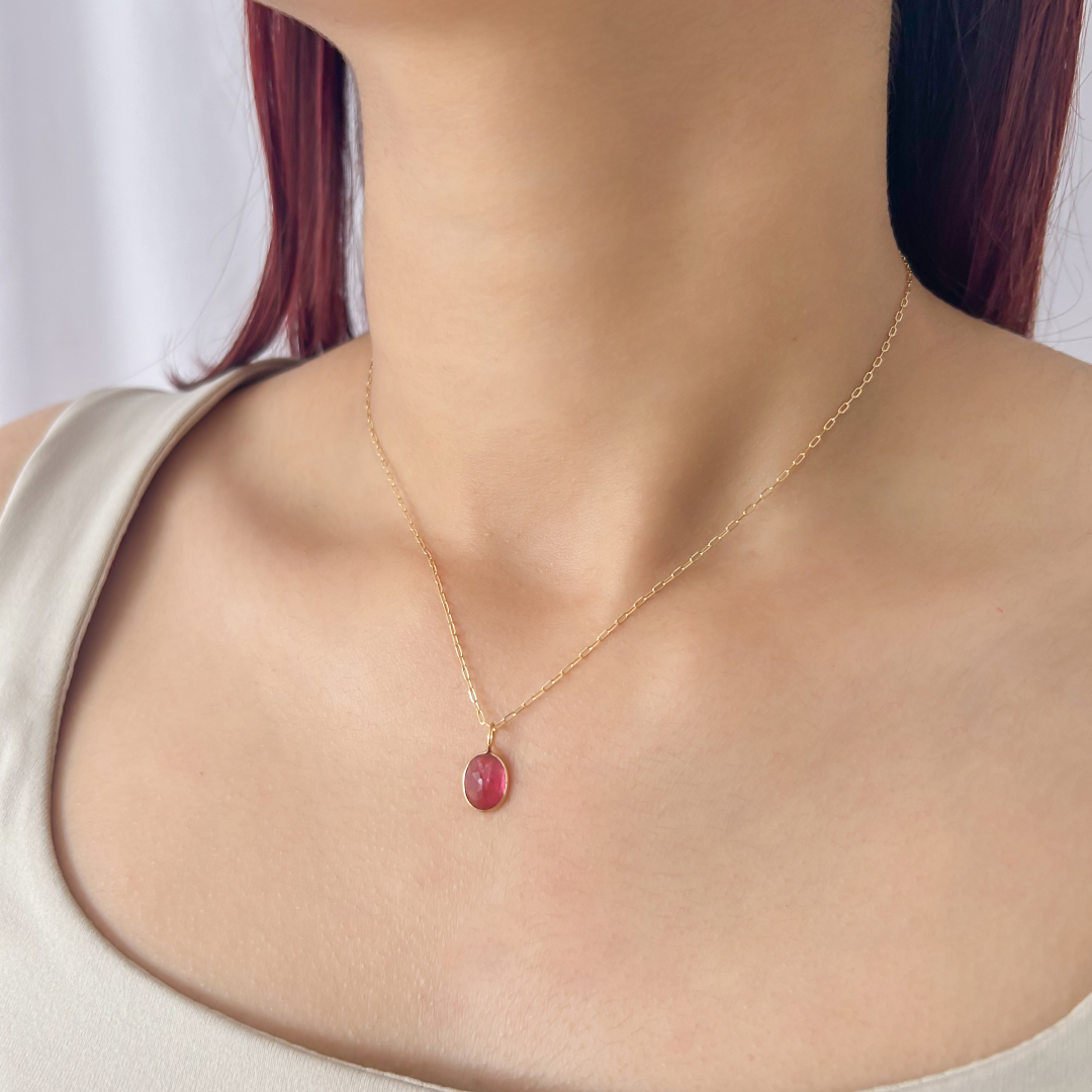 Ruby Light Oval Pendant