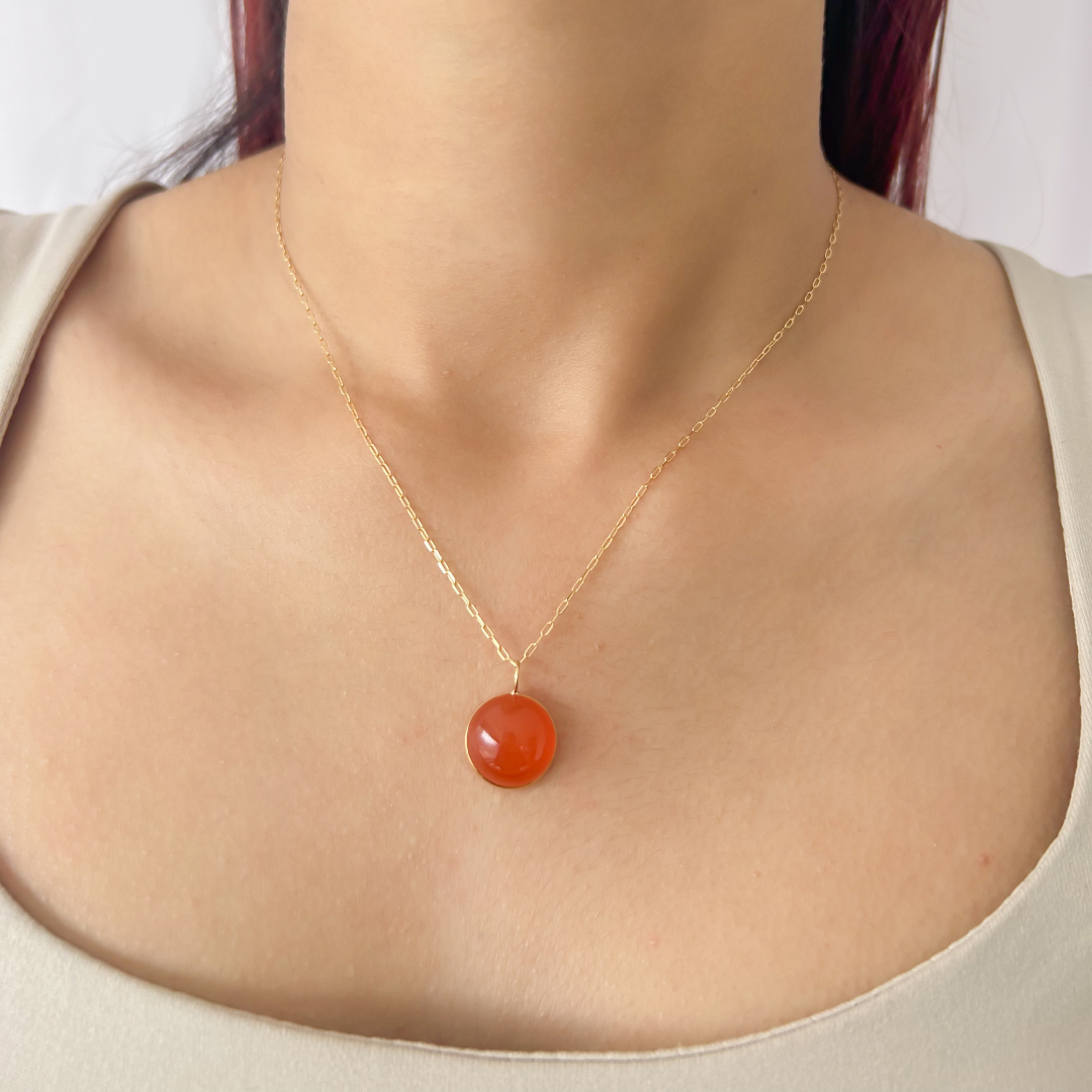 Carnelian Round Pendant