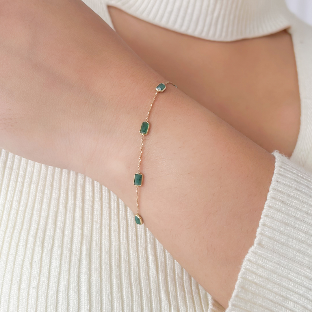 Emerald Baguette Bracelet