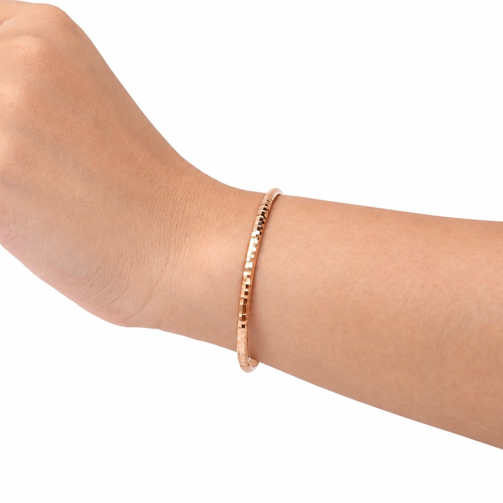 Block Bangle Bracelet | Rose