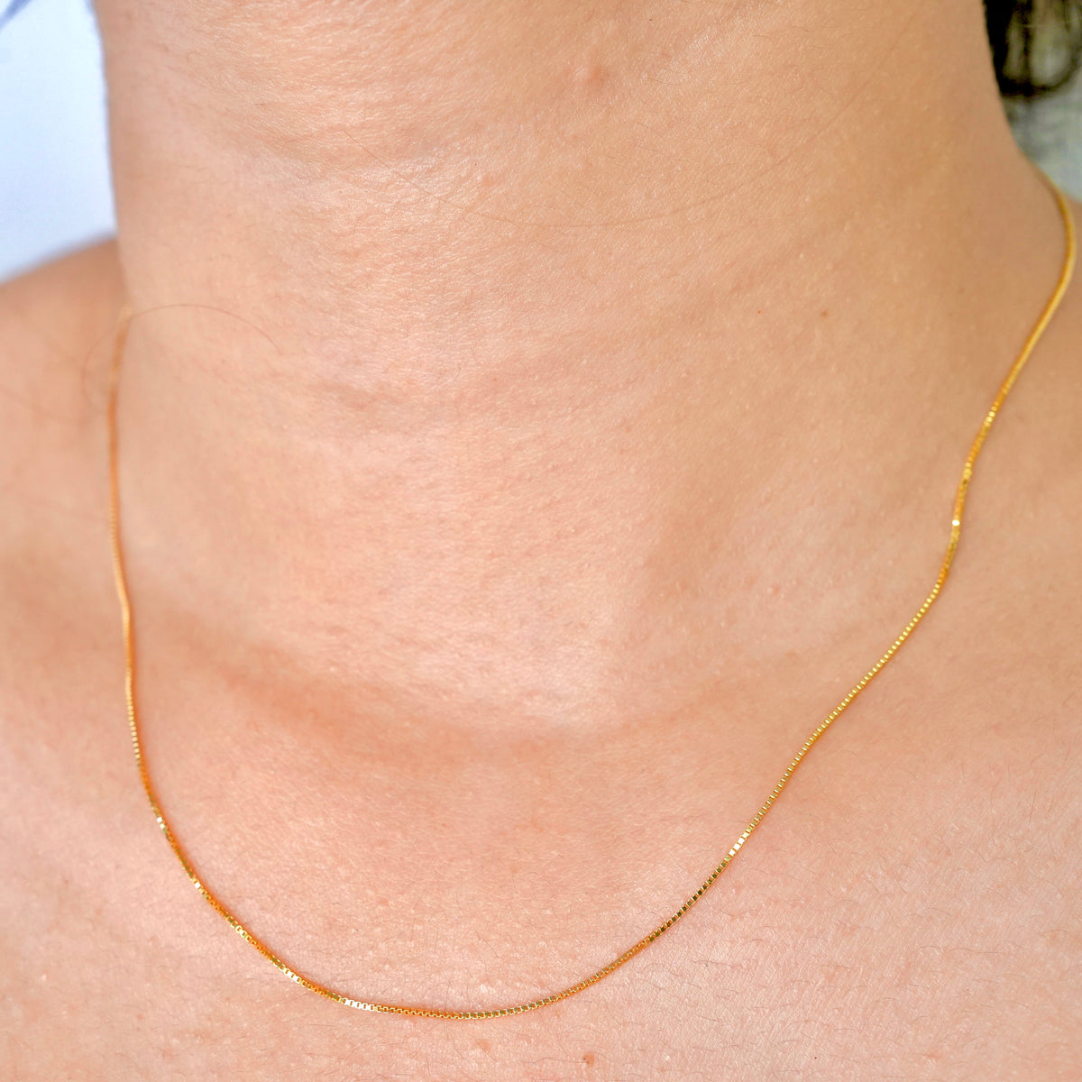 Thin Box Chain | Yellow