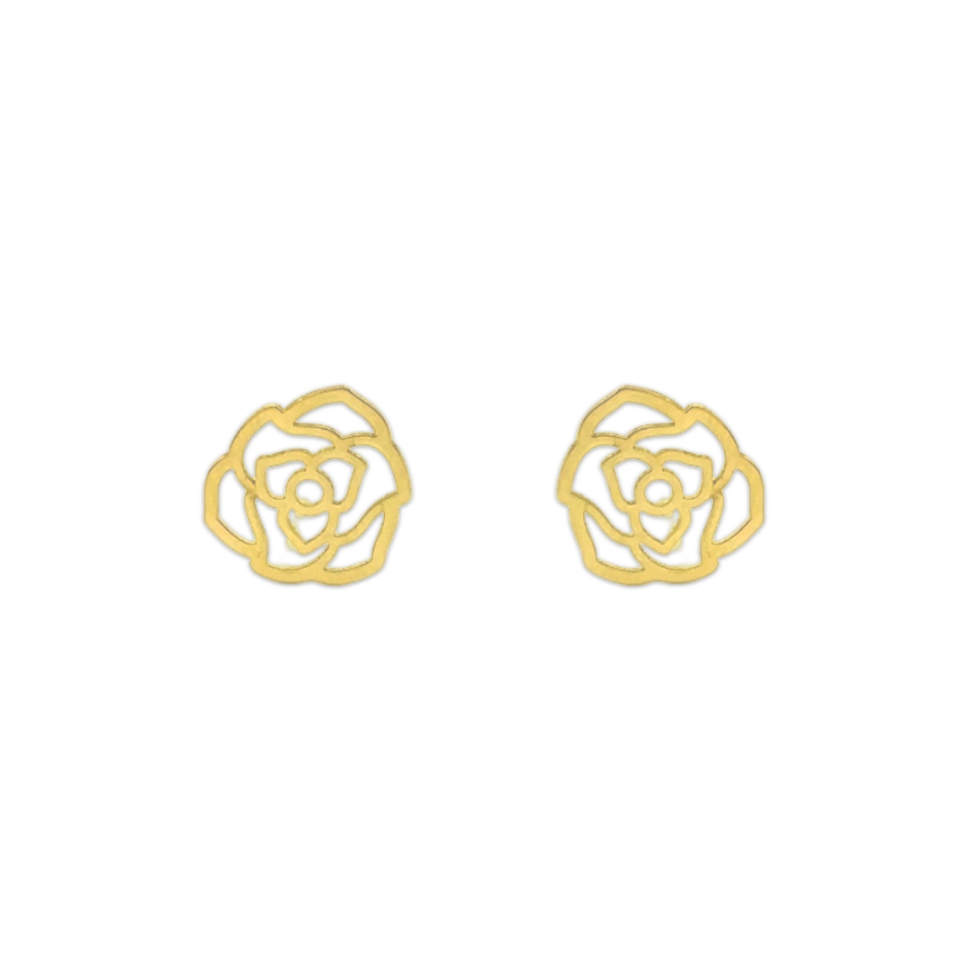 Gold Rose Studs