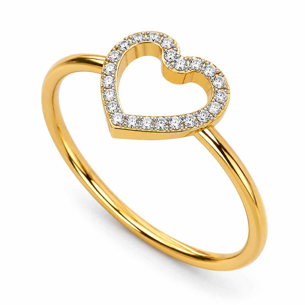 Studded Heart Ring