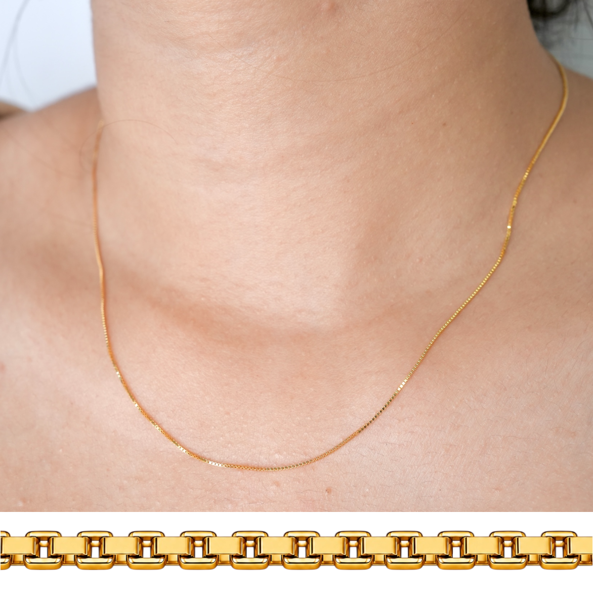 Thin Box Chain | Yellow