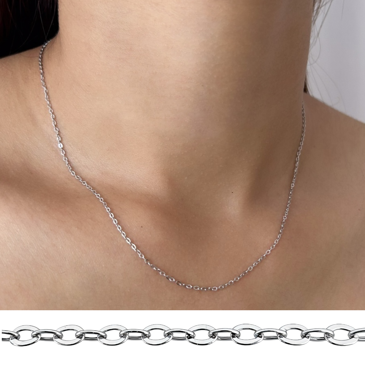 Bold Cable Chain | White