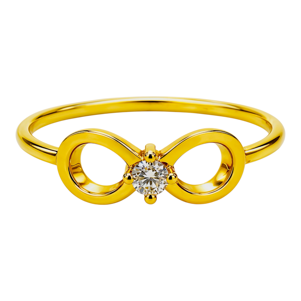 Mini Solitaire Infinity Ring