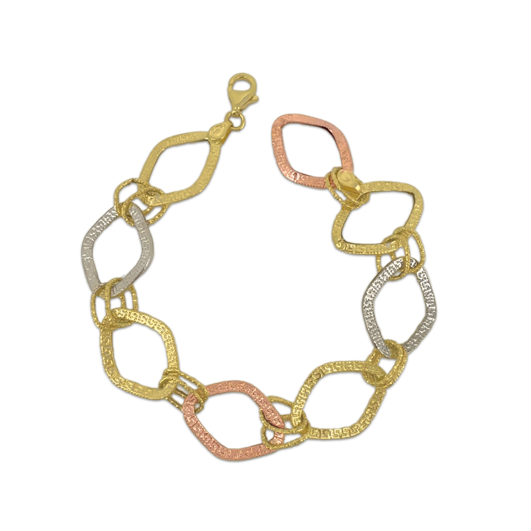 Meander Rhombus Link Bracelet