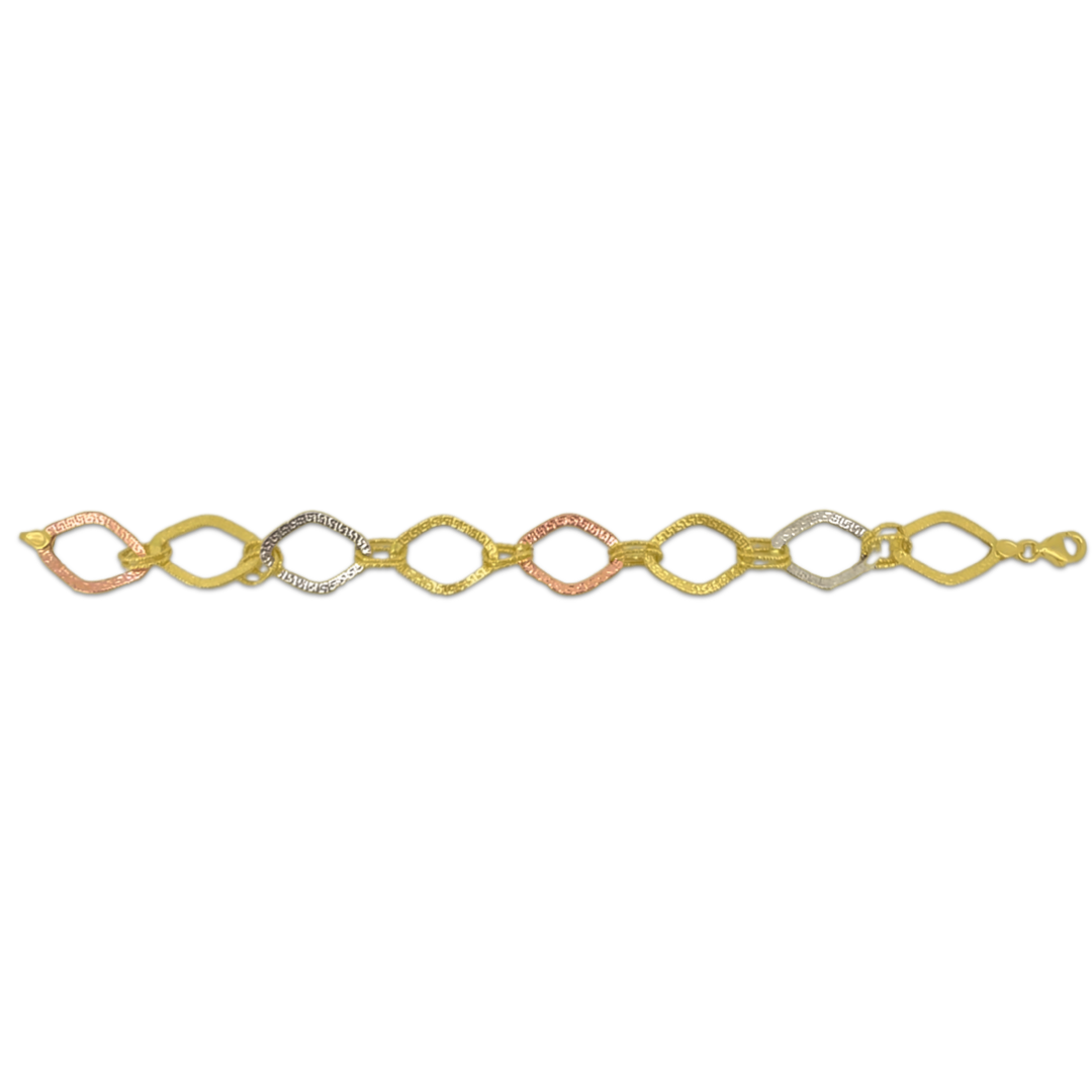 Meander Rhombus Link Bracelet