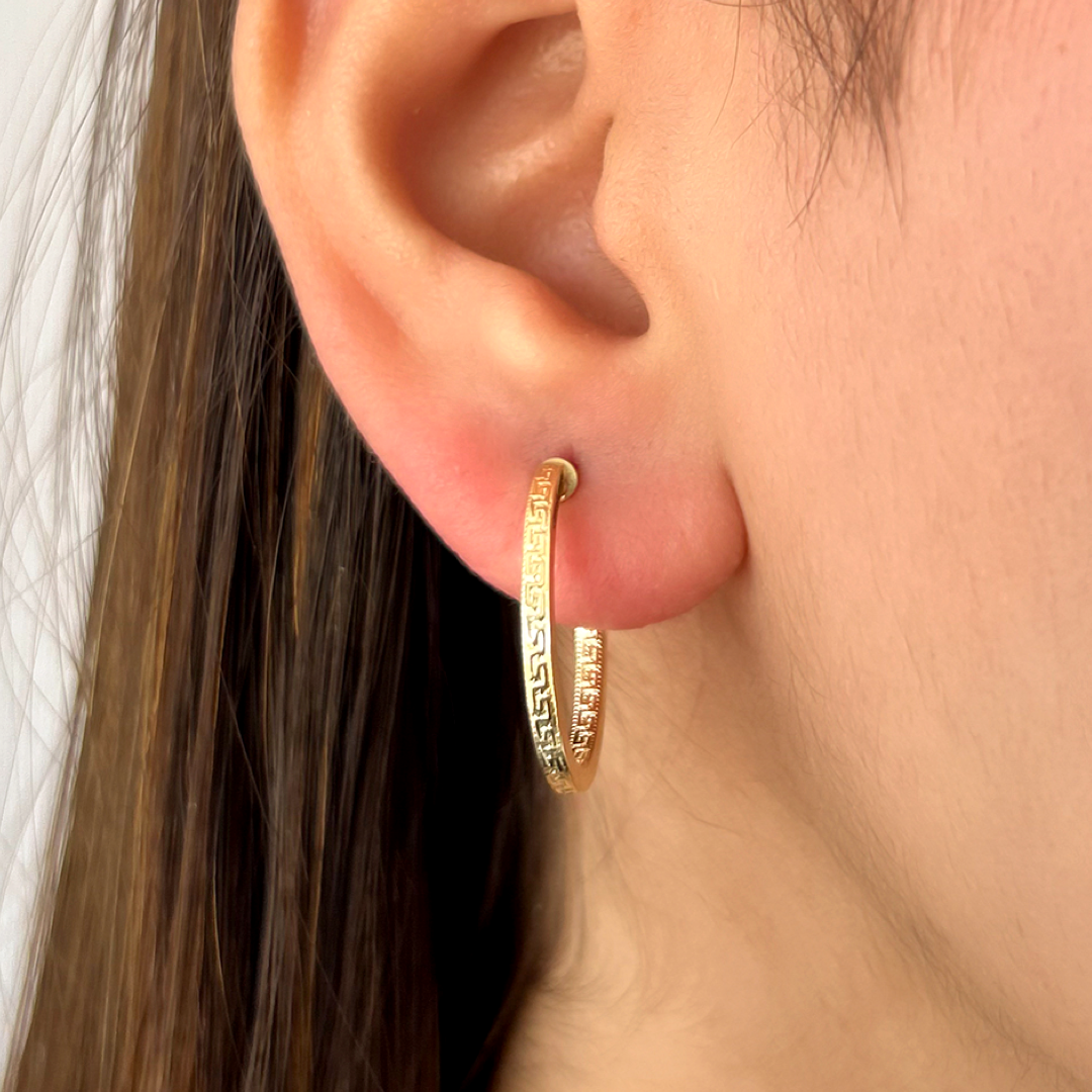 Midi Oval Meander Hoops