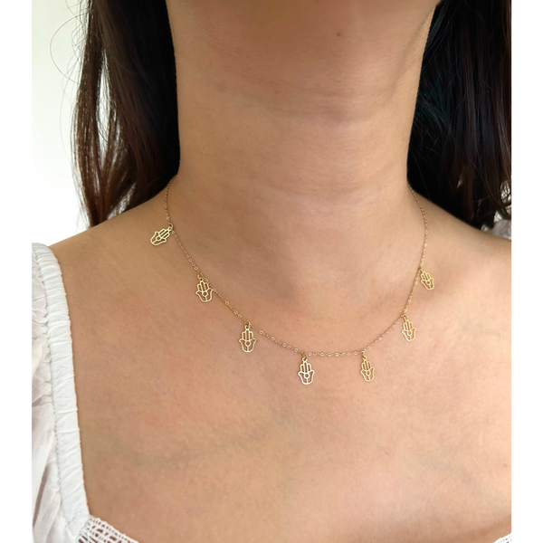 Mini Hamsa Charm Necklace