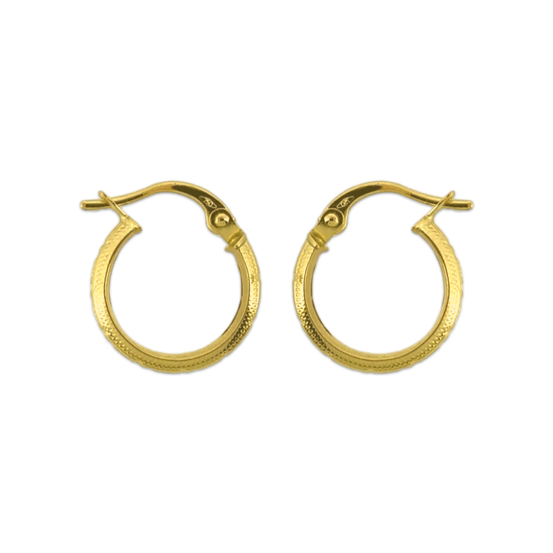 Mini Meander Textured Hoops