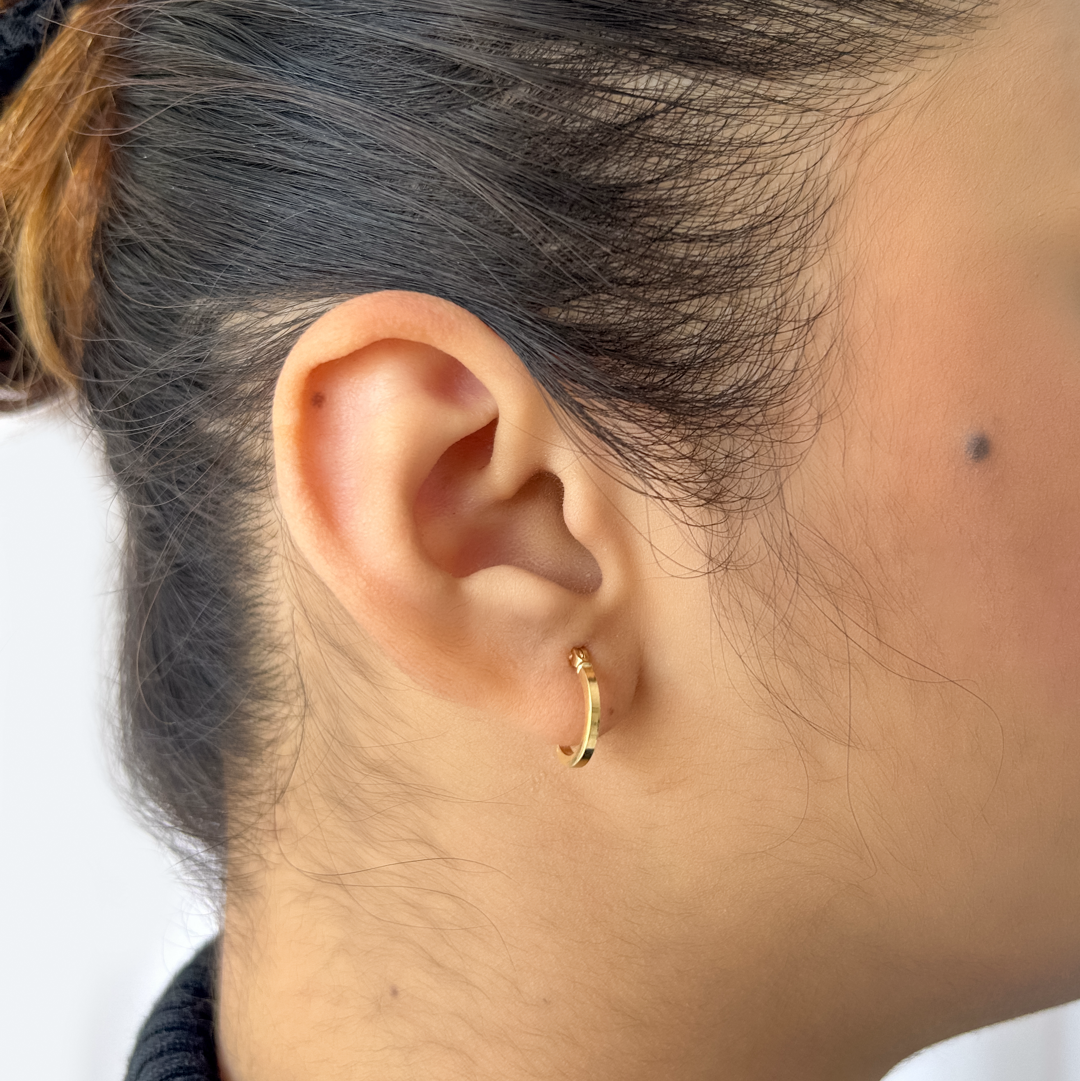 Mini Sleek Flat Hoops