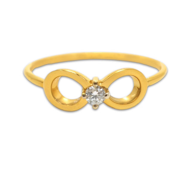 Mini Solitaire Infinity Ring