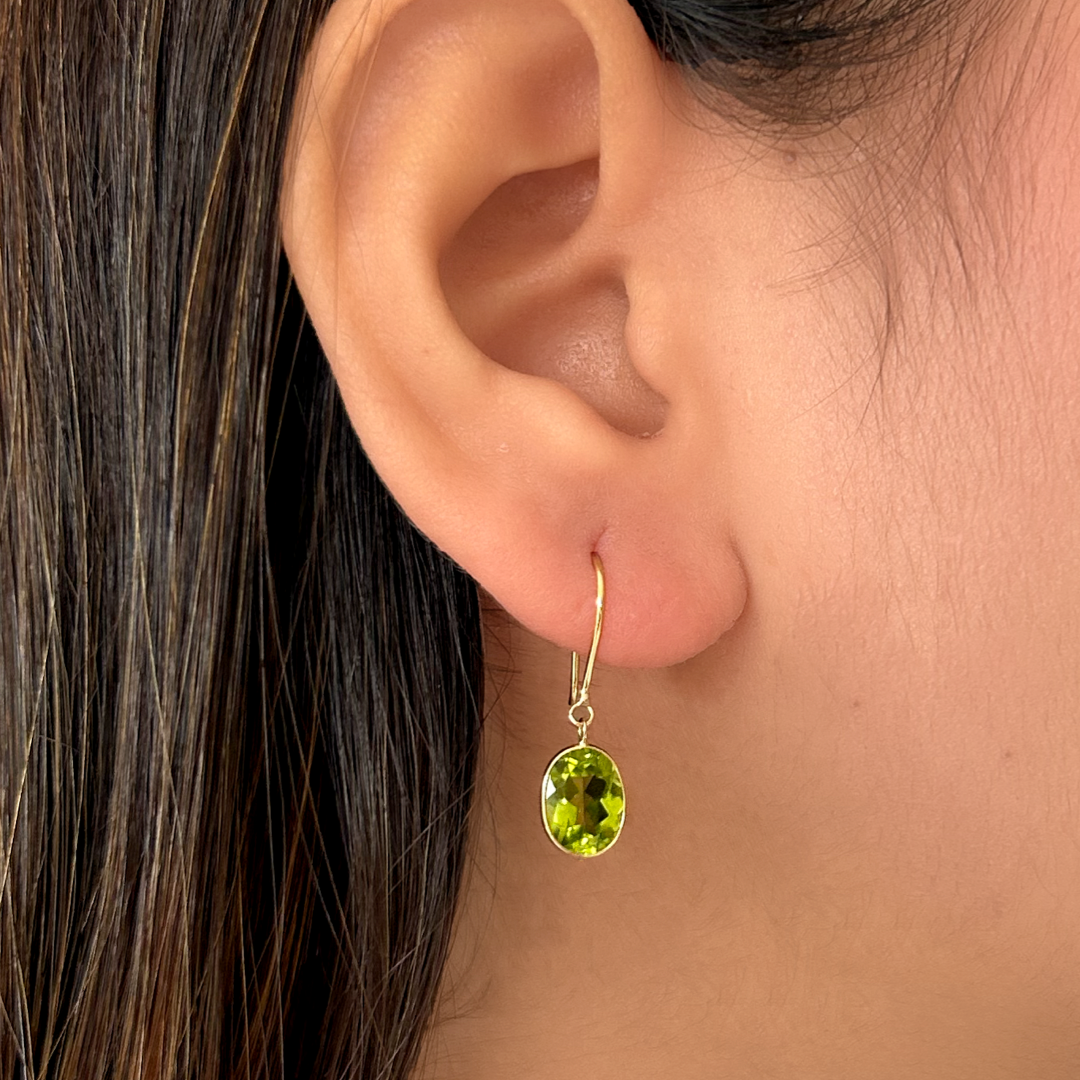 Peridot Oval Earrings