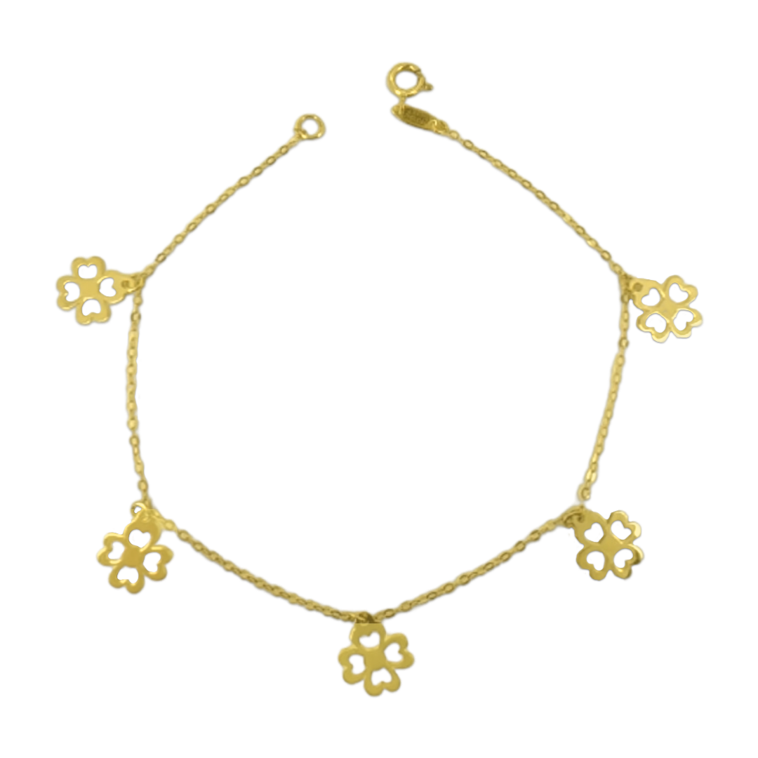 Quad Flower Charm Bracelet