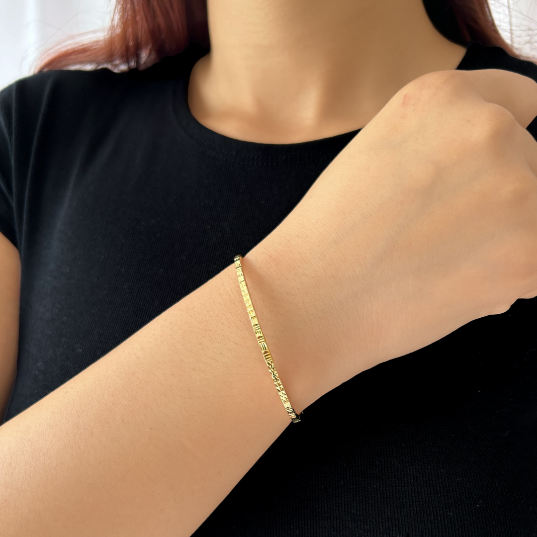 Shimmer Bangle Bracelet | Yellow