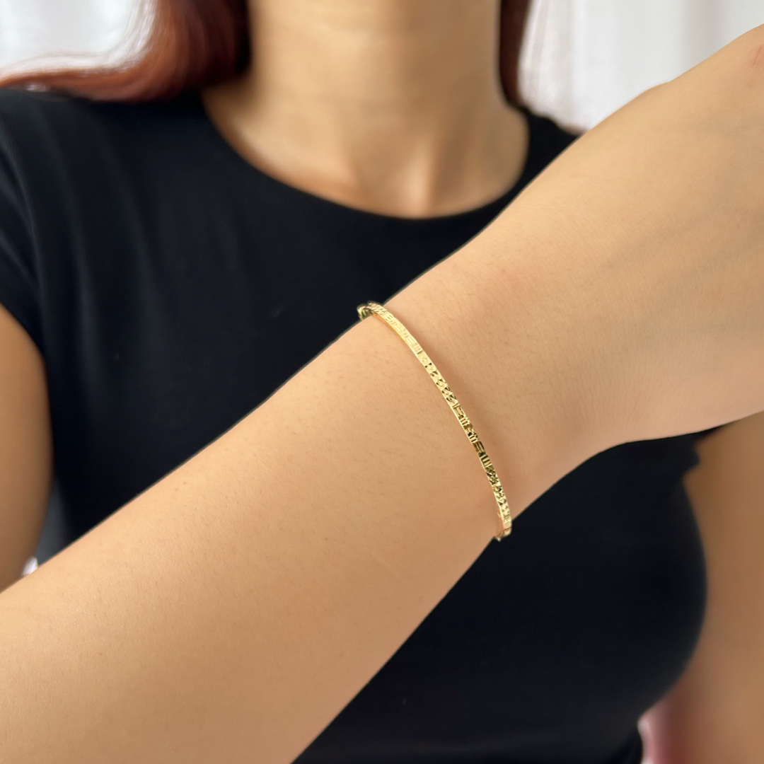 Shimmer Bangle Bracelet | Yellow