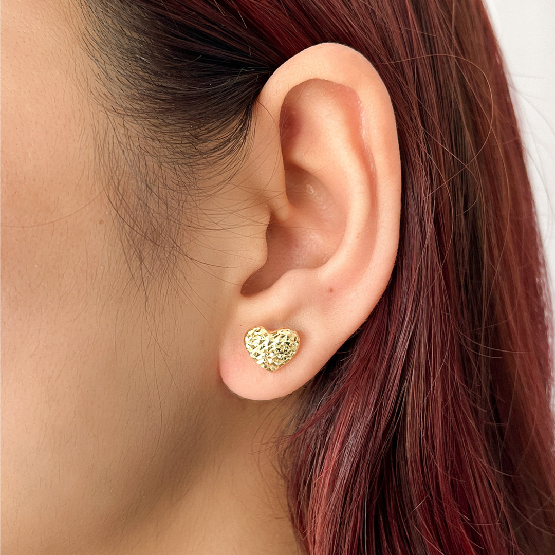 Shimmer Heart Studs