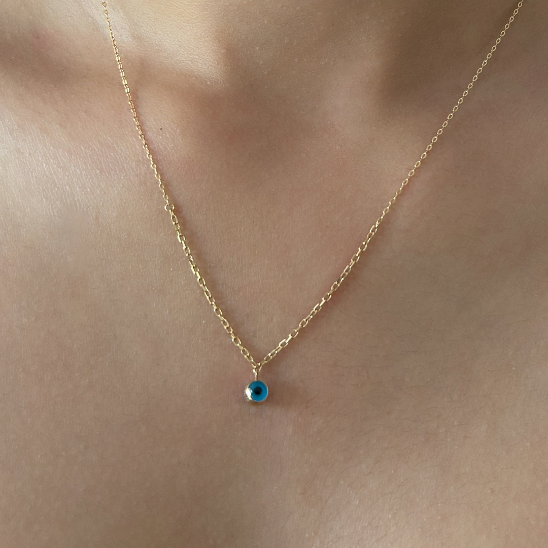 Dual Chain Evil Eye Necklace