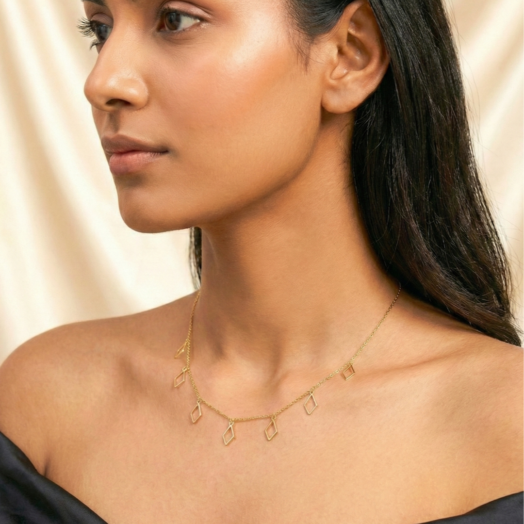 Mini Rhombus Charm Necklace