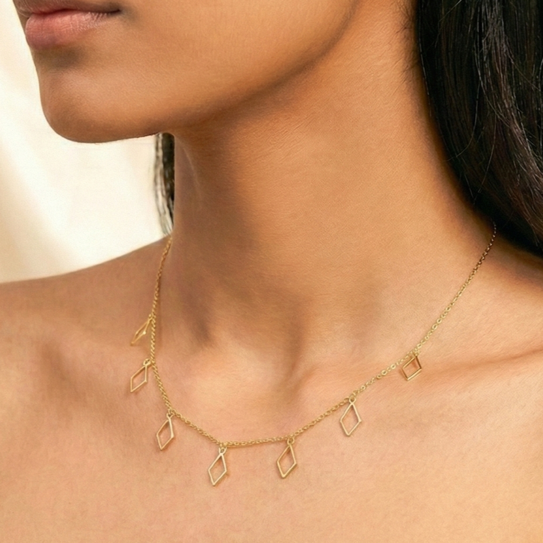 Mini Rhombus Charm Necklace