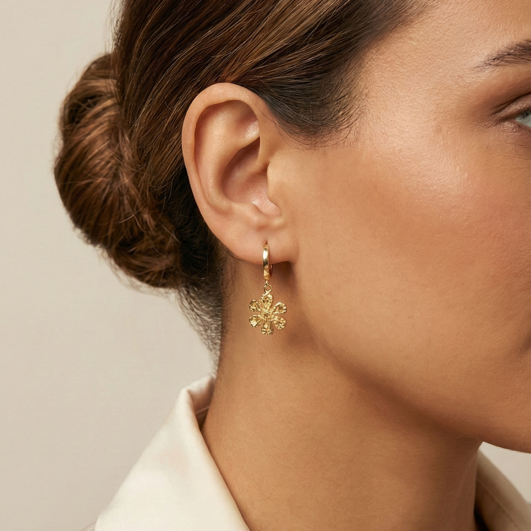 Sparkle Floral Hoops