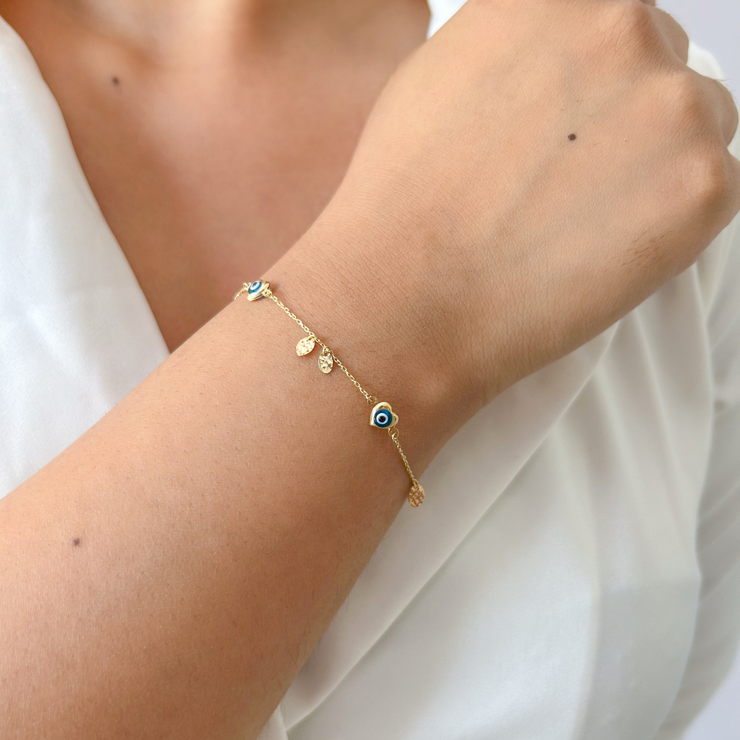 Evil Eye Heart Bracelet