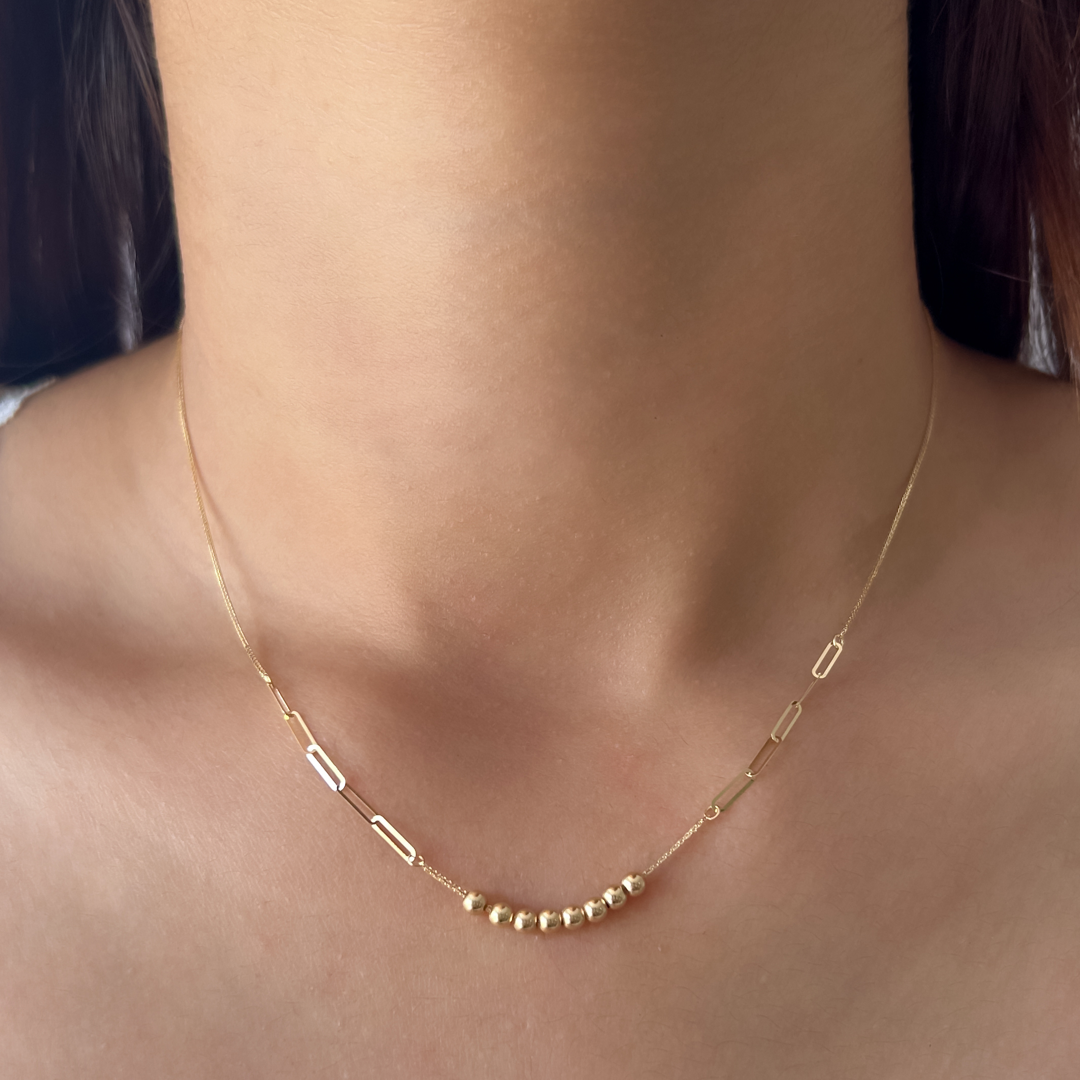 Beaded Clip Necklace