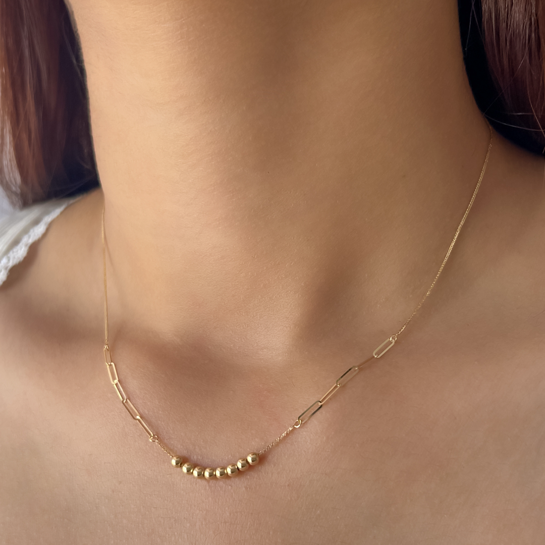 Beaded Clip Necklace