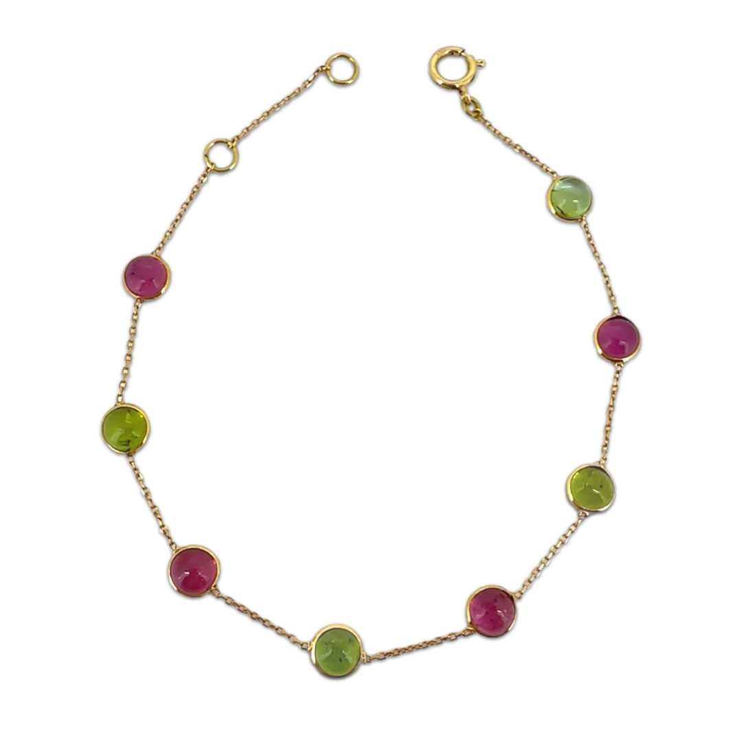 Multi Tourmaline Round Bracelet