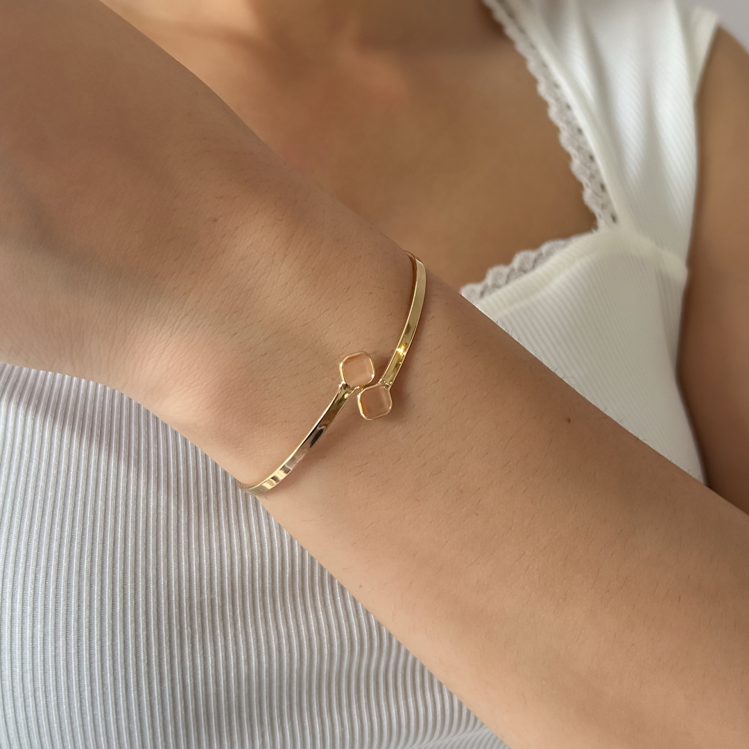 Orange Rhombus Crossover Bracelet