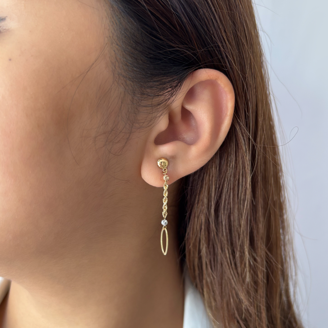 Dangler Rope Oval Earrings