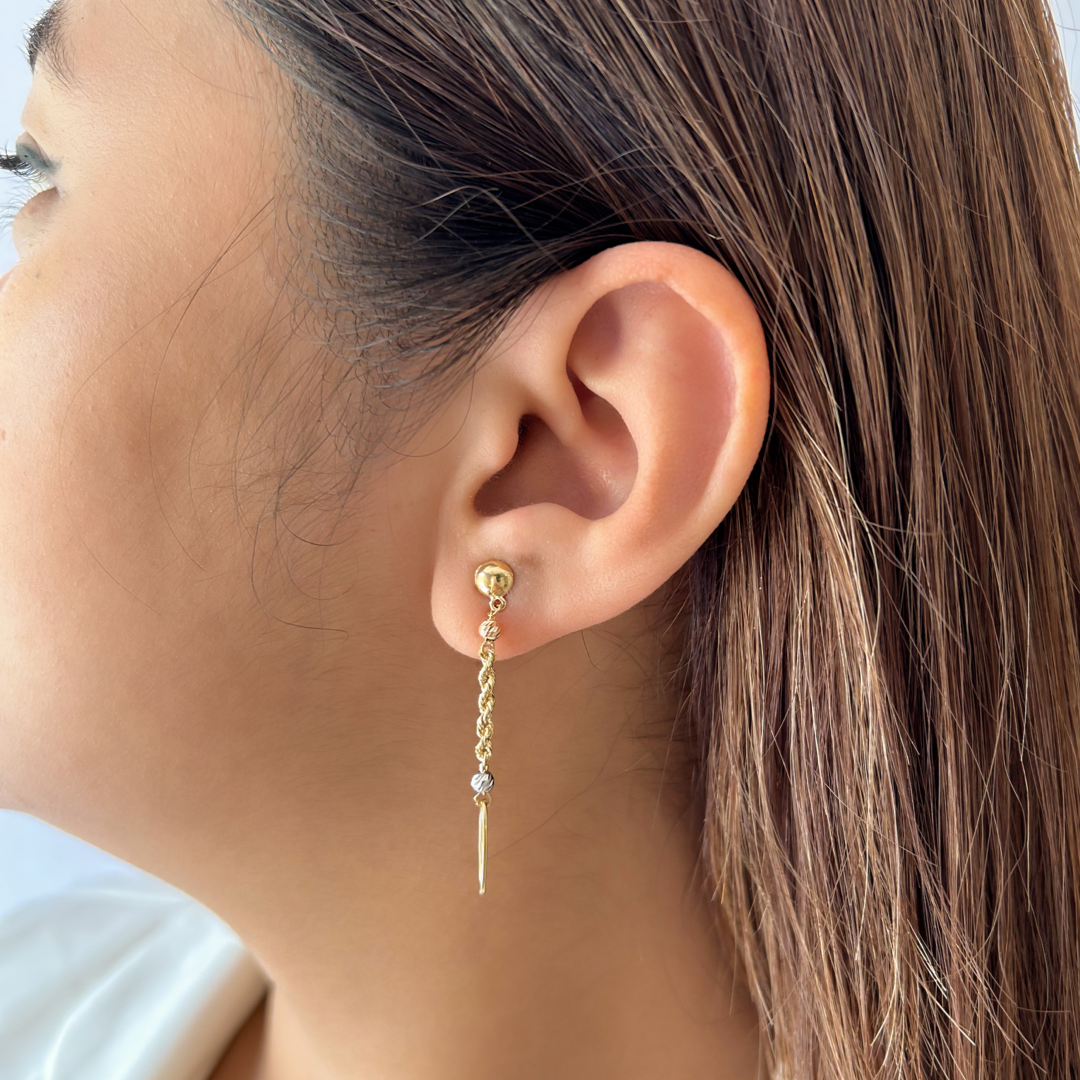 Dangler Rope Oval Earrings