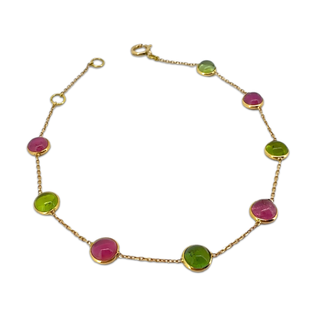 Multi Tourmaline Round Bracelet