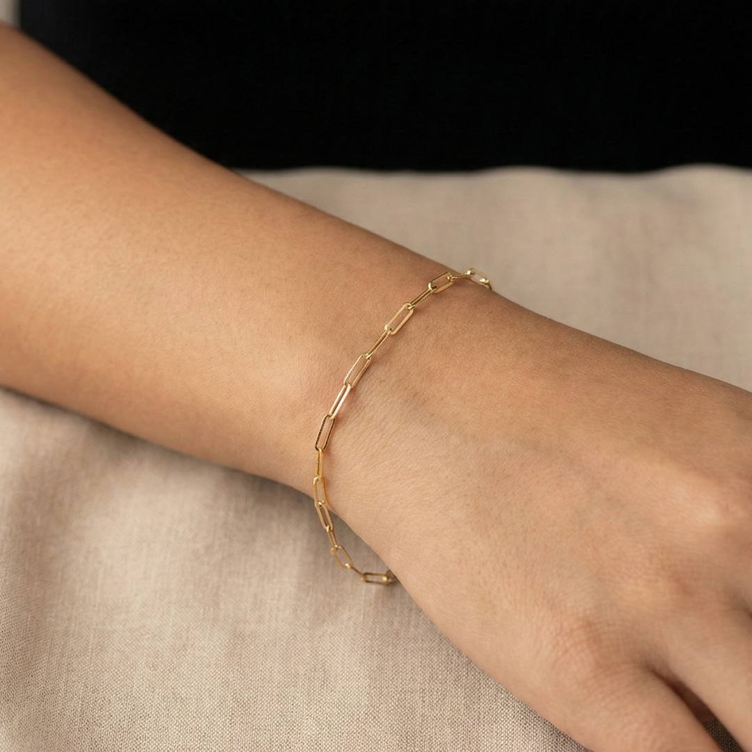 Sleek Paperclip Bracelet