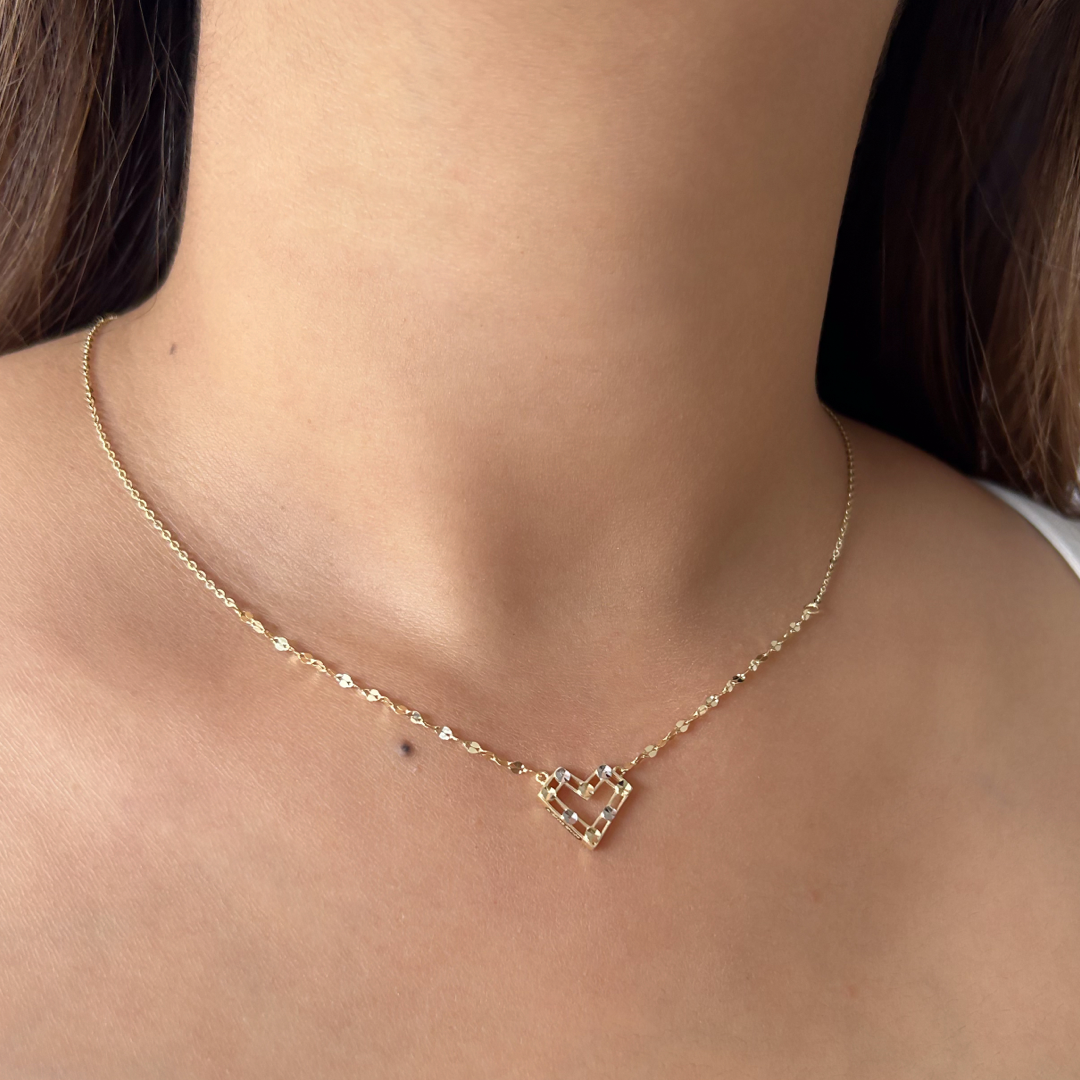 Geometric Heart Enigma Necklace