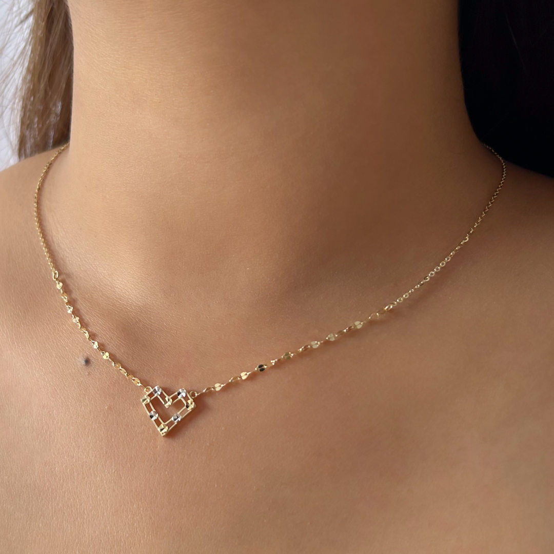 Geometric Heart Enigma Necklace
